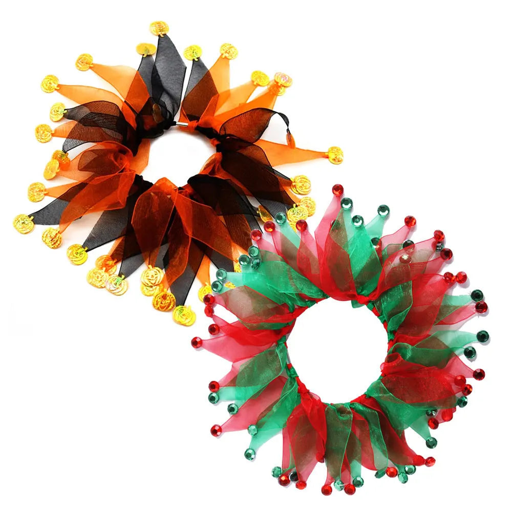 Tie dye pet dog collar with Christmas and Halloween colours adjustable free size