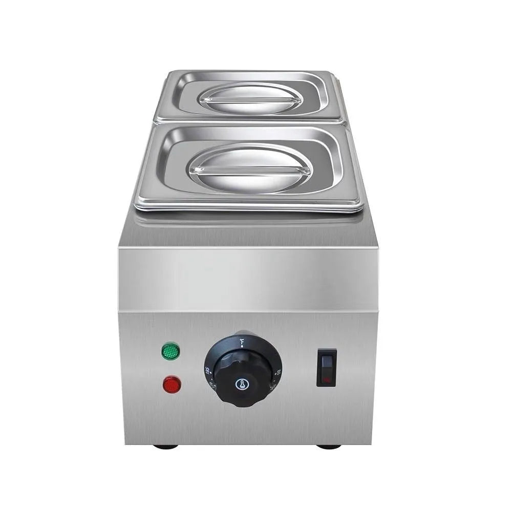 Commercial chocolate melting machine with temperature control display and double pot design