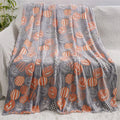 Cartoon-style flannel blanket for children shown as an air conditioner cover and bed throw.