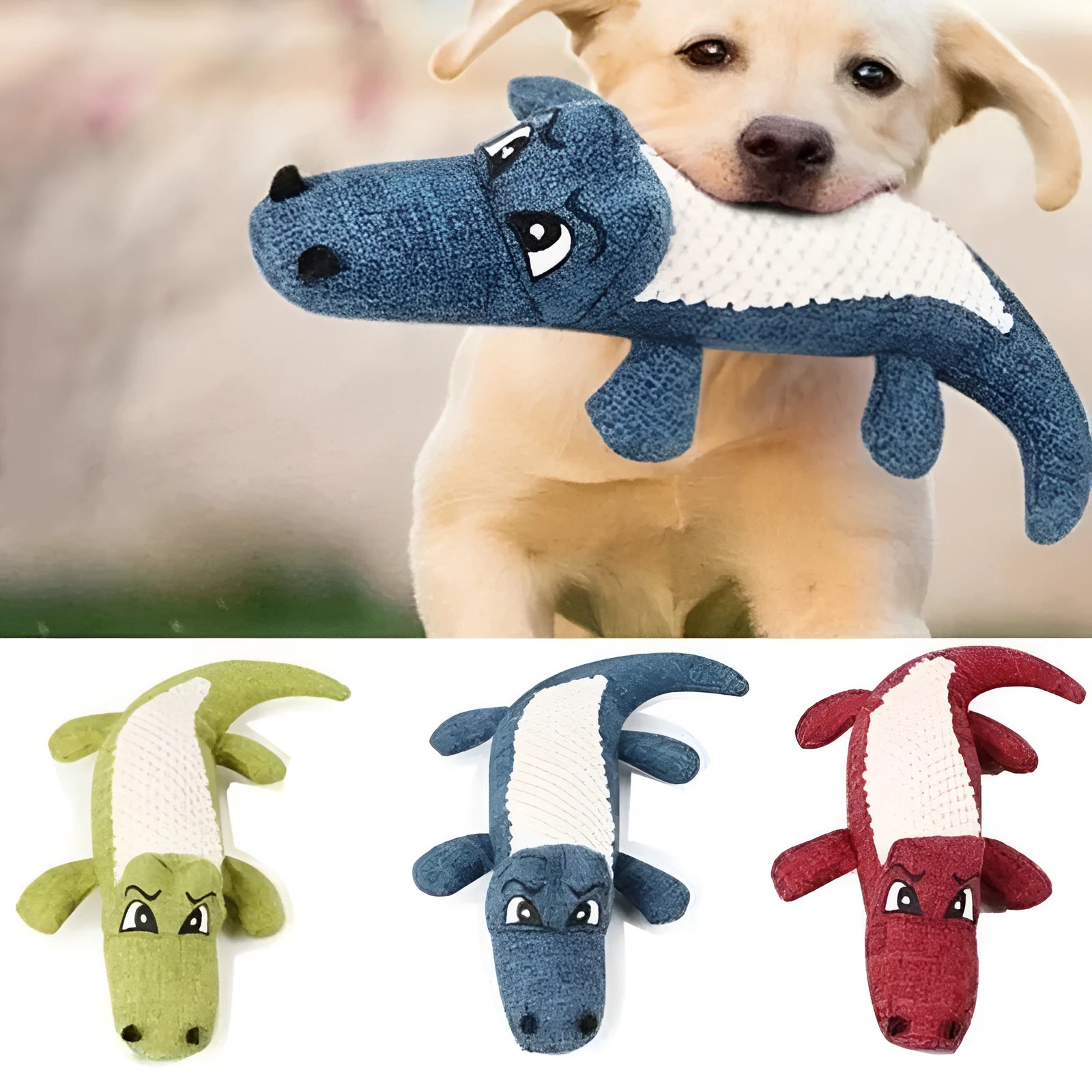 Blue green red corn grid texture plush pet toy with biting sound feature