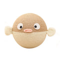 15cm cube sisal hemp puffer leakage food feeder puzzle toy for cats and dogs
