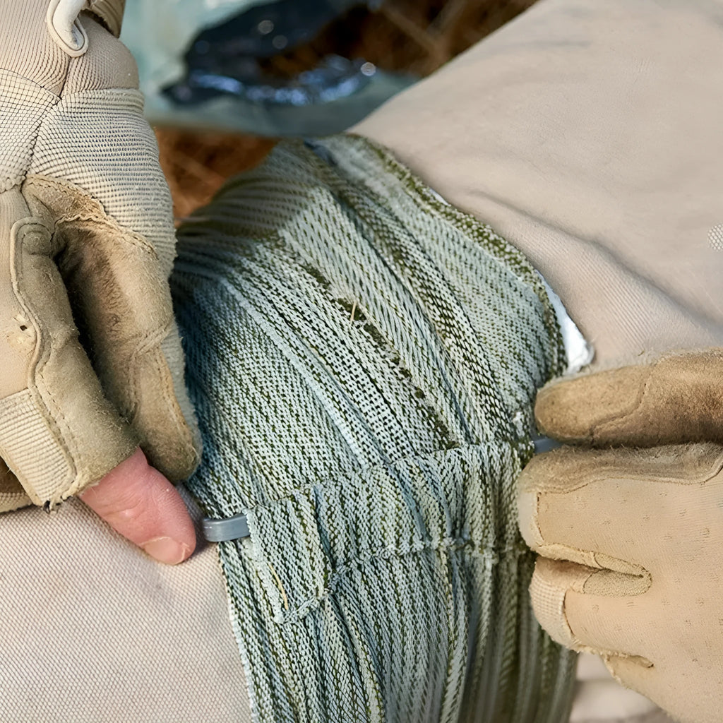 Simple portable outdoor hemostatic bandage and tactical gauze tape set shown with 4-inch and 6-inch size options.