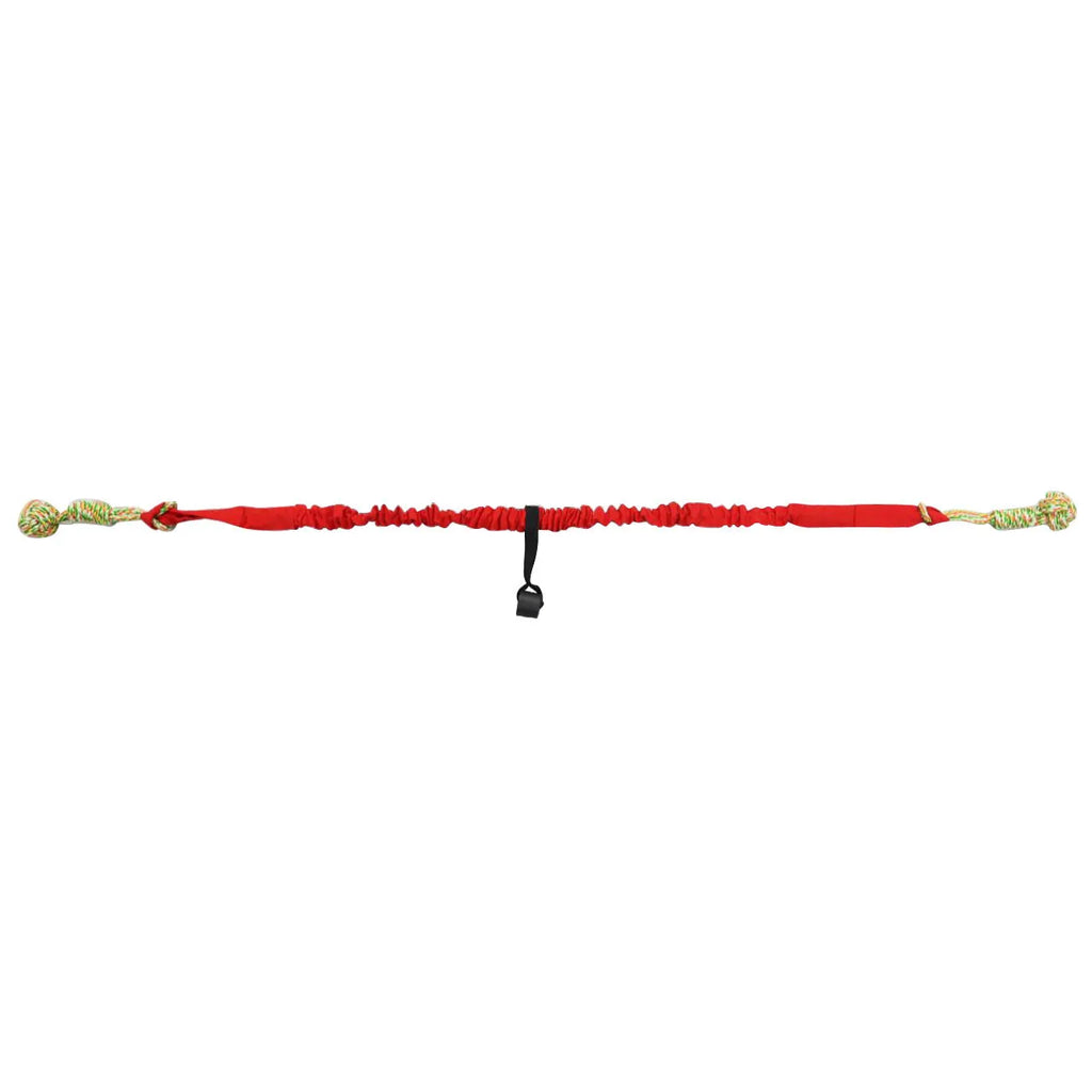 A durable cotton thread dog tug-of-war rope toy for chewing, shown in black, grey, and red colour options.