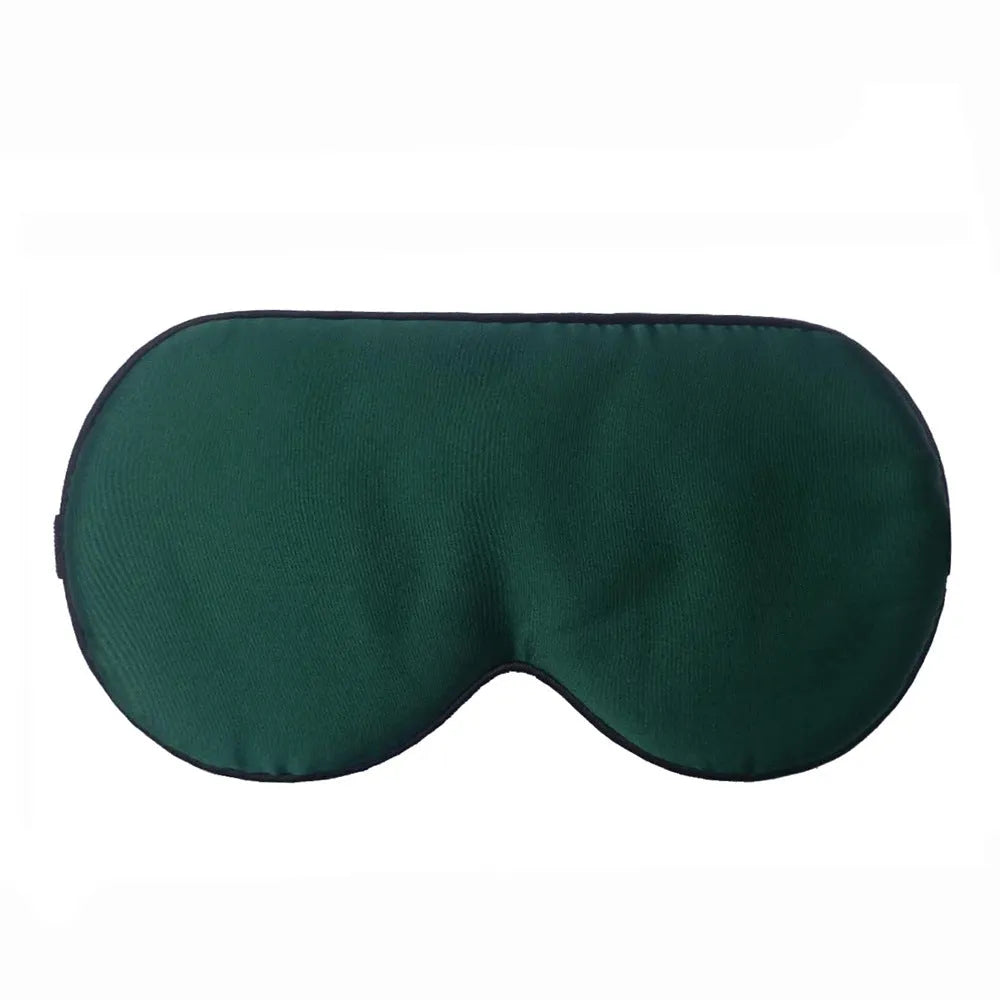 Double-sided mulberry silk eye mask with embroidered design in multiple colour options