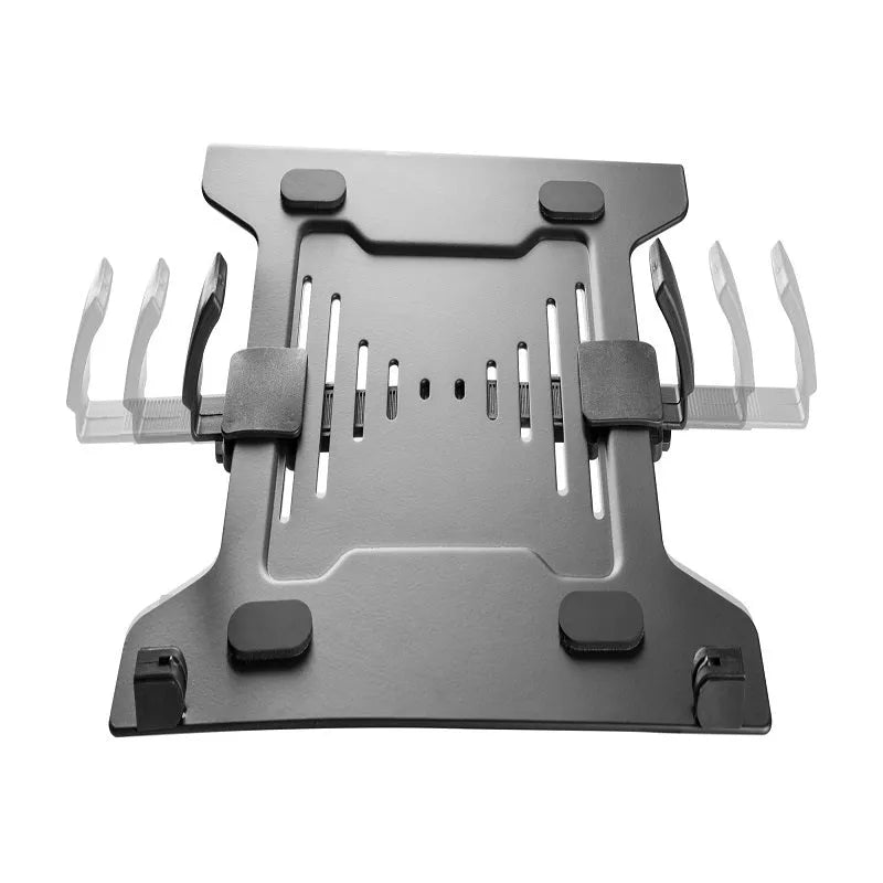 Notebook stand tray for 17.3 inch or less laptops, plastic and sheet metal, 300 x 60 x 280mm, 4.5kg load