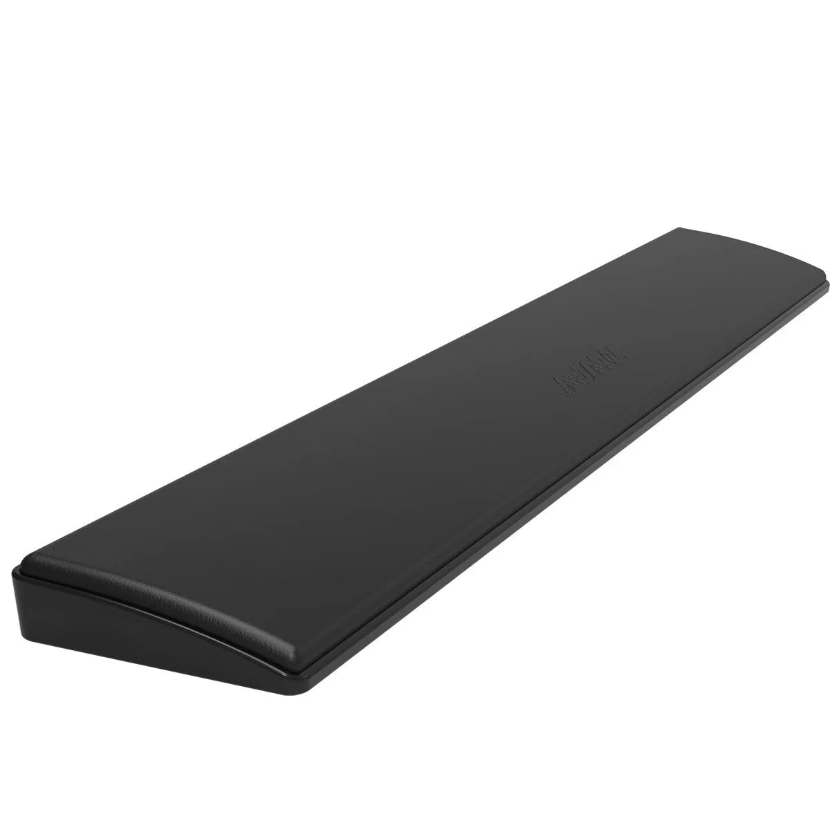 Black gaming keyboard wrist rest with memory foam padding and USB connection