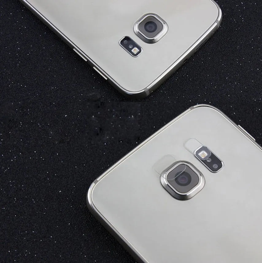 Samsung S7 Edge rear camera tempered glass protector film and flash film die-cut