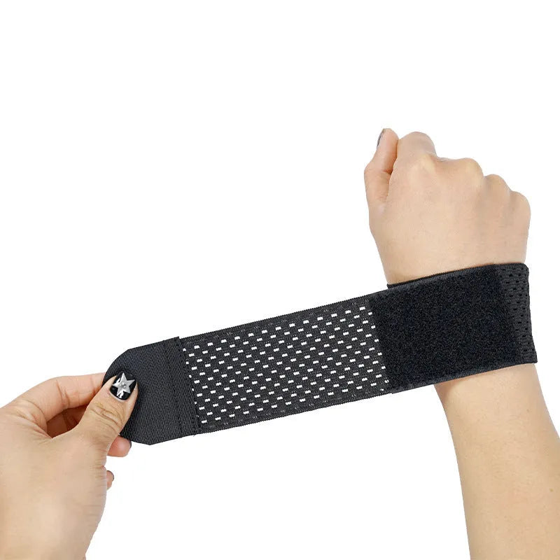 High elasticity athletic wristguard for sport and gym wrist protection in black, grey, or pink