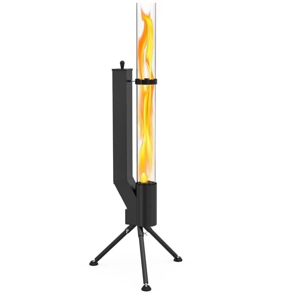 Vertical iron rocket furnace wood burning stove for courtyard heating with humidification function