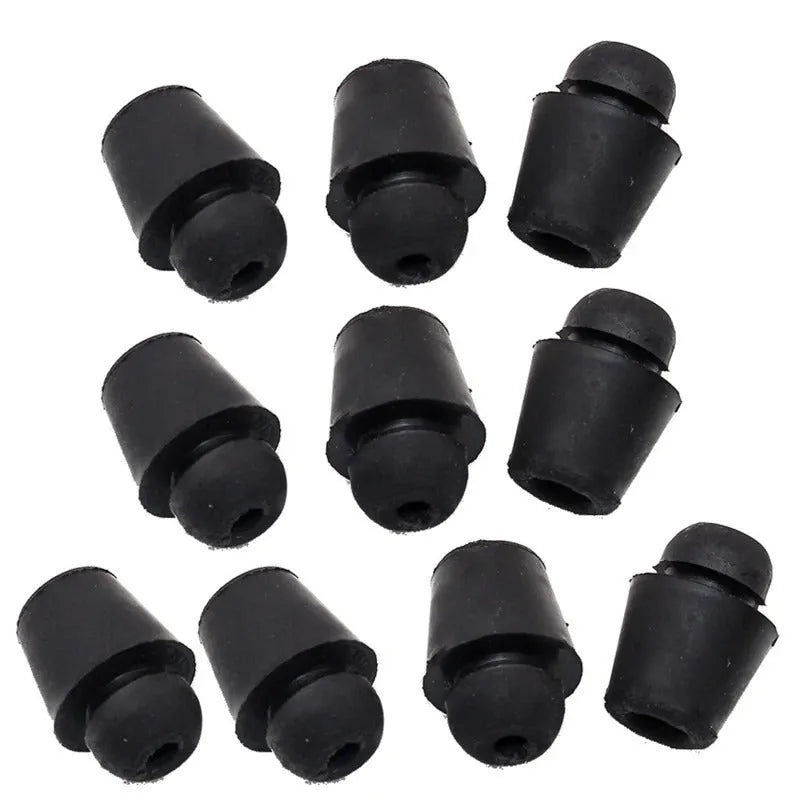 10-pack of X16 coloured rubber automobile buckle dampers for shock absorption.