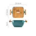 Porcelain bowl with lid in irregular shape design available in multiple colours