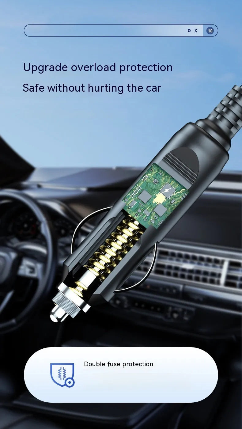 Wireless car air compressor pump with digital display and vacuum cleaning function