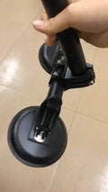 Black ABS off-road car sucker base with round rubber suction cup for vehicle window mounting