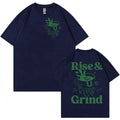 Men's loose fit linen t-shirt on a hanger, shown in a light colour, with short sleeves and a casual crew neck.