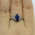 Silver geometric hollow women's ring in electroplated alloy showing openwork pattern