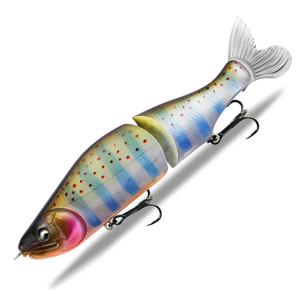 185mm plastic fishing lure for bass with 15 colour variations including natural and bright patterns