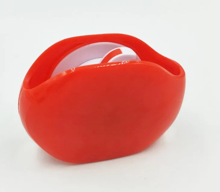 Automatic earphone cable winder retractor in PC ABS plastic, showing compact size and multiple colour options.