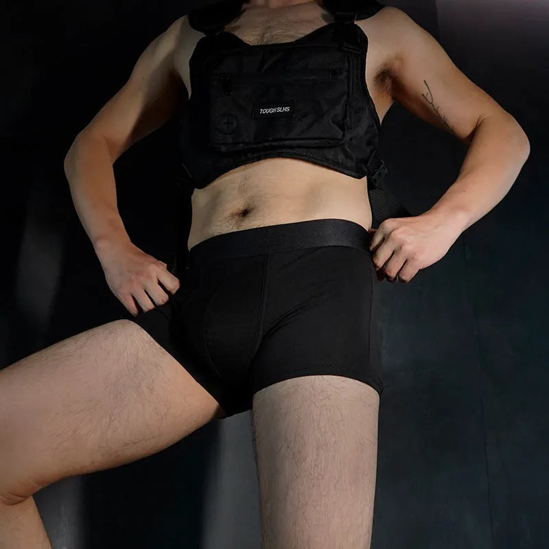 Men's solid colour cotton boxer shorts in black, white, silver grey, and light green