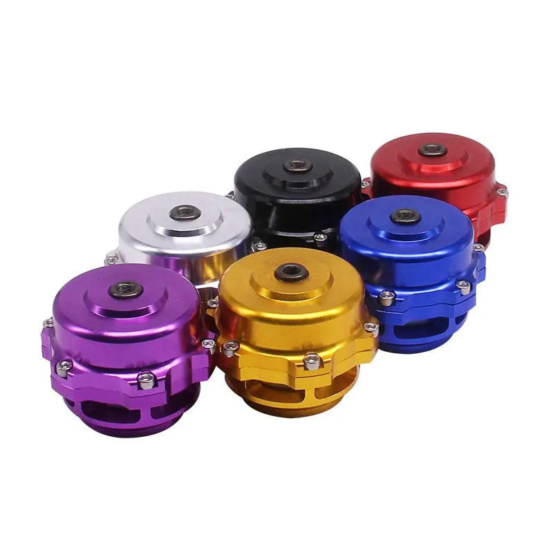 Aluminium alloy blowdown valve pressure relief device for turbocharger protection in six colour options