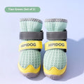Summer breathable dog shoes in Bondi Blue with wear-resistant PU soles for hot pavement protection