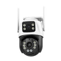 Wireless outdoor CCTV security camera with dual-screen monitor for remote home surveillance