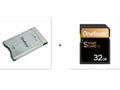 SD to PCMCIA adapter card with 32GB SDHC memory for Mercedes-Benz vehicles