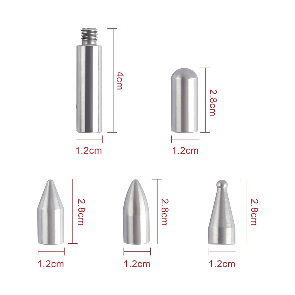 Three alloy steel car dent repair tools for vehicle body panel straightening and maintenance
