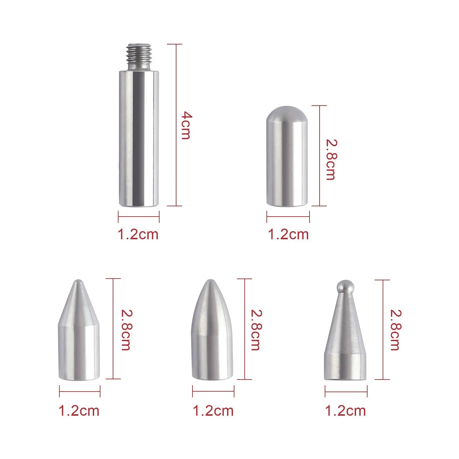 Three alloy steel car dent repair tools for vehicle body panel straightening and maintenance