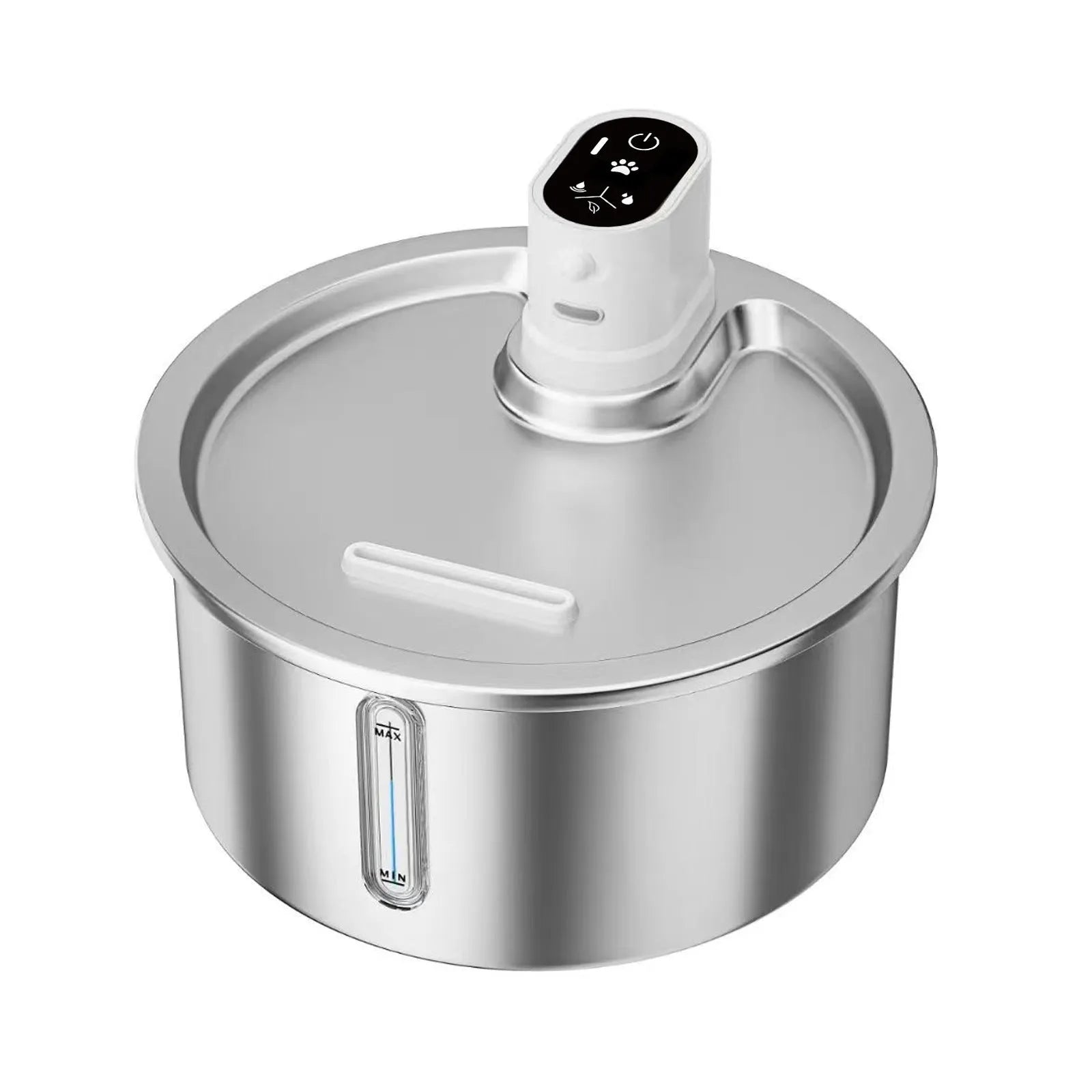 Stainless steel constant temperature pet water fountain with heating control base