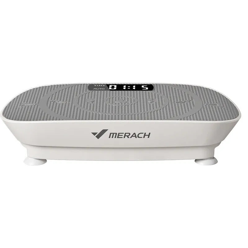 Grey smart power plate fitness board showing platform surface and control panel with dimensions 58cm by 38cm