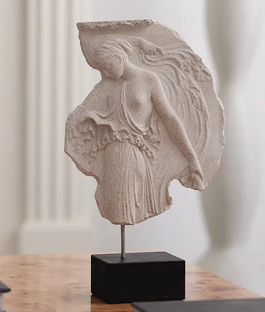 35cm tall wine goddess resin sculpture with contemporary European design