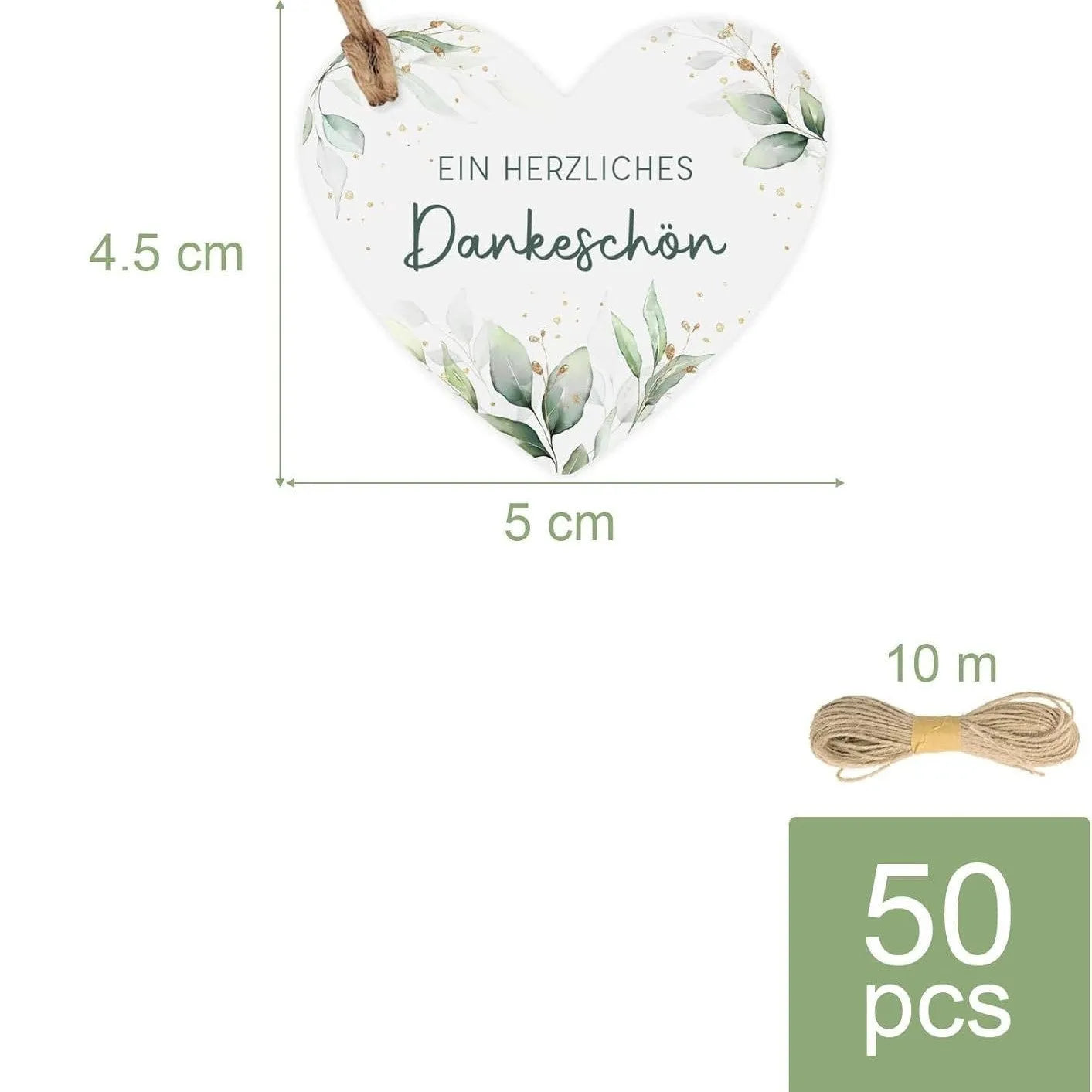 Pack of 50 floral design heart-shaped paper gift tags in two colour style options.