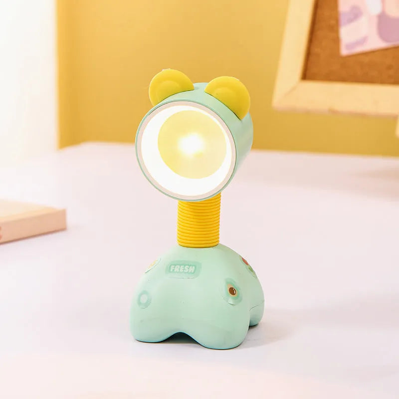 DIY magnetic cartoon night lamp with adjustable base and battery power
