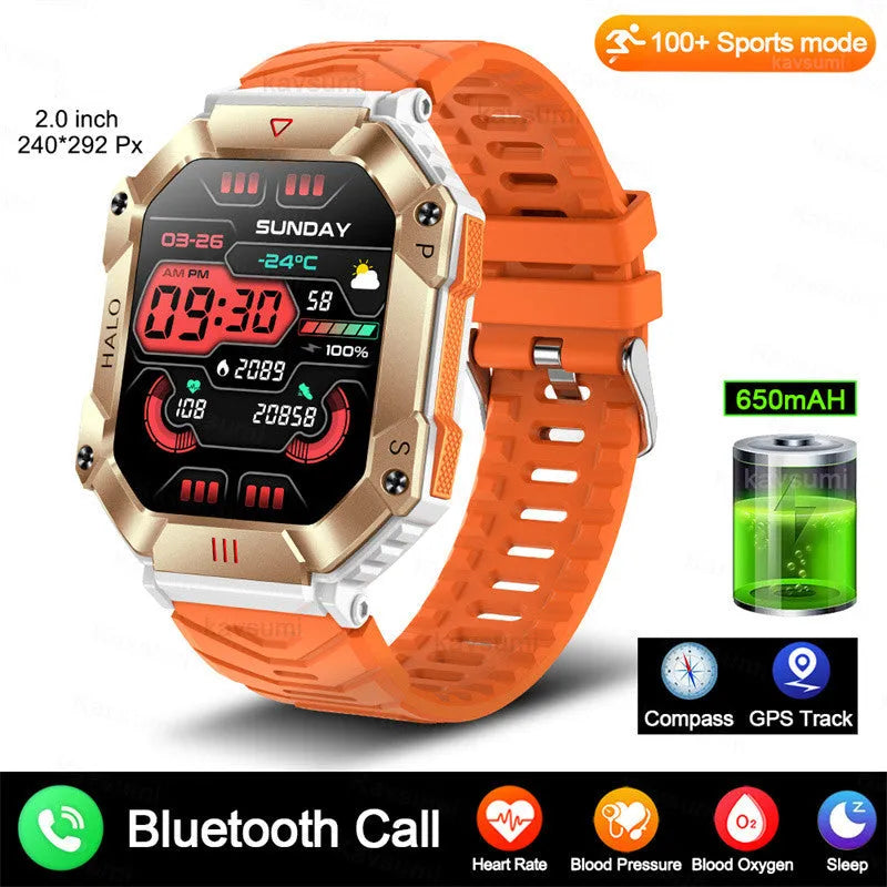 Android GPS fitness women's smart watch with black strap and waterproof display showing time and health metrics