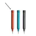 Black, green, or red 24-in-1 aluminium repair screwdriver set with magnetic bit storage.