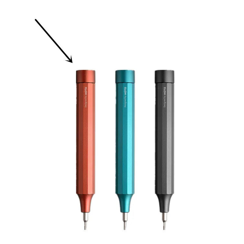 Black, green, or red 24-in-1 aluminium repair screwdriver set with magnetic bit storage.
