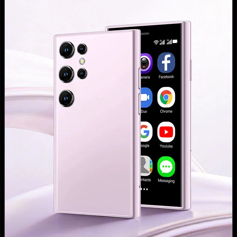 S23PRO XS15 mini smartphone in black, green, or pink purple with a 3-inch screen on a straight plate design.