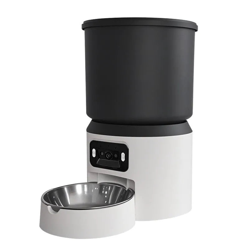 4 litre smart pet feeder with timing function and remote monitoring options for cats and dogs