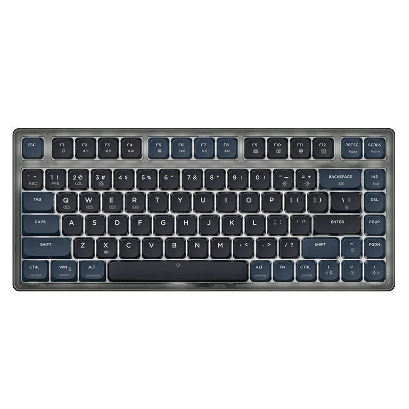 Ajazz AK832PRO three-mode mechanical keyboard in green colour with RGB backlighting
