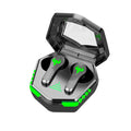 Black N35 wireless in-ear Bluetooth gaming headset with charging case