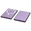 Ultra-thin magnetic power bank with alloy shell in black, dark gray, silver or violet colours