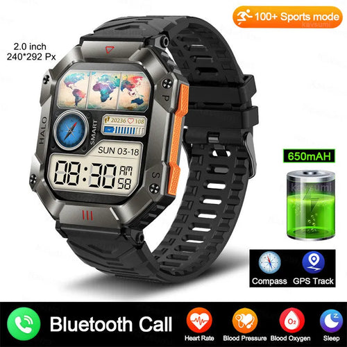 Android GPS fitness women's smart watch with black strap and waterproof display showing time and health metrics