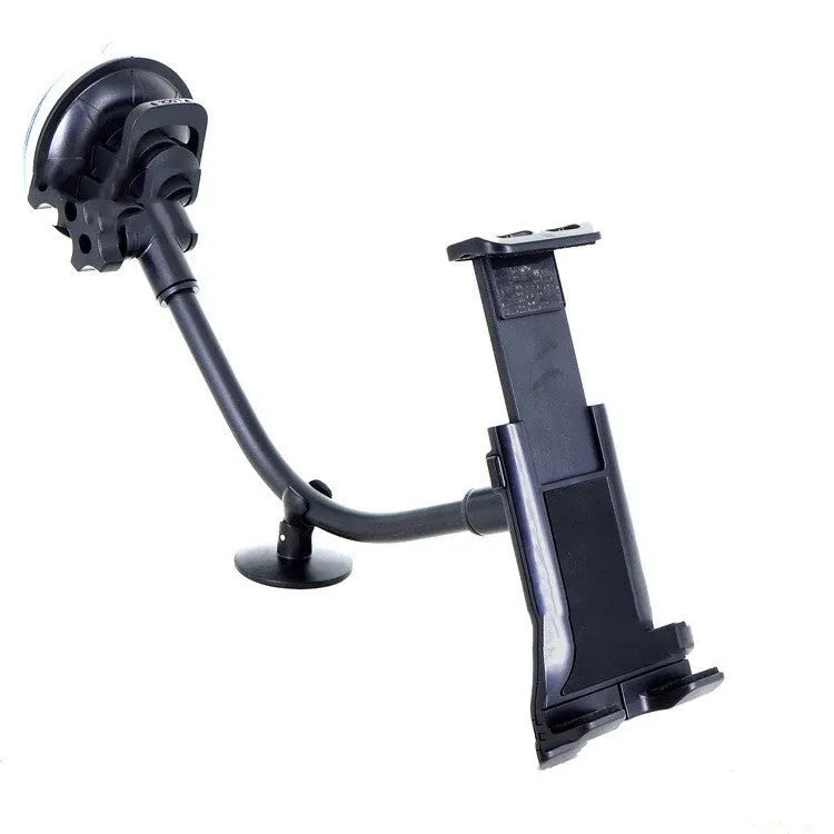 Black vehicle-mounted tablet holder with suction cup for 4-12 inch devices