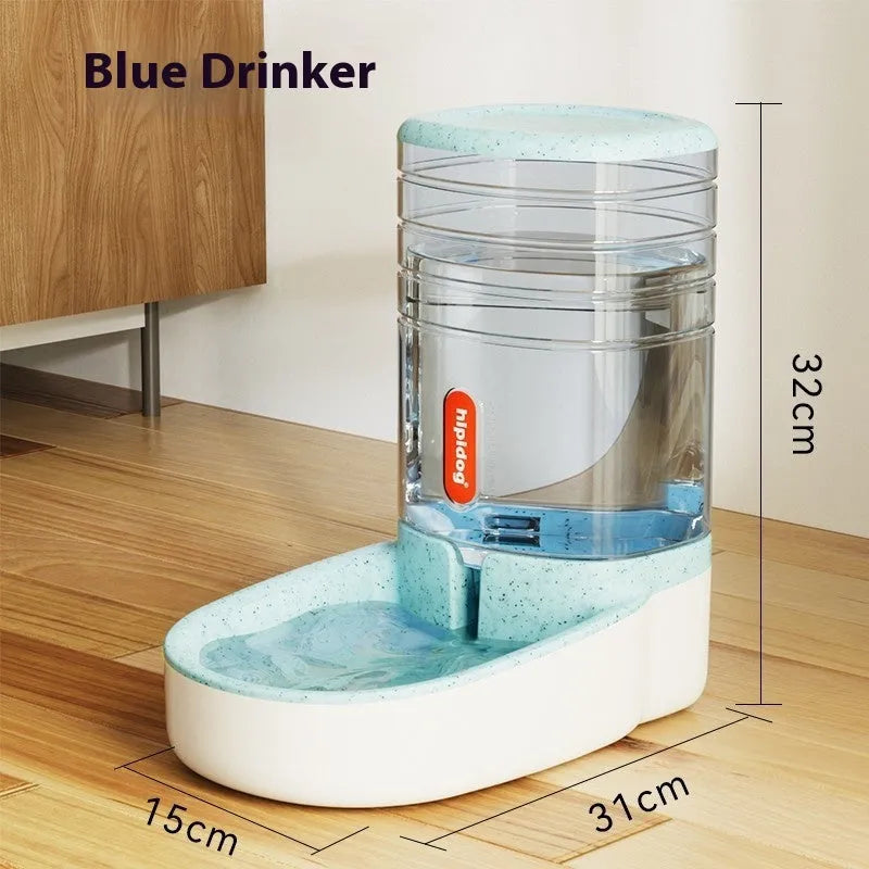 3.8 litre automatic pet water fountain feeder for cats and dogs in blue grey pink green colours