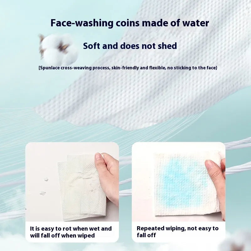 Disposable hanging face cloth roll with 100 sheets of thickening viscose-polyester material