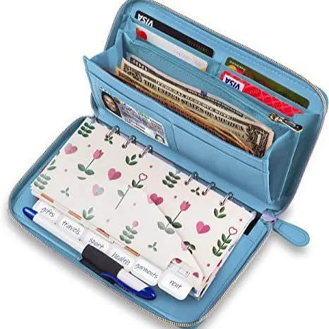 PU anti-theft card holder in seven colour options with nylon lining