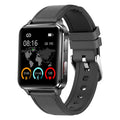 Multi-sport smart watch with 1.70-inch tempered glass screen and silicone wristband showing heart rate display