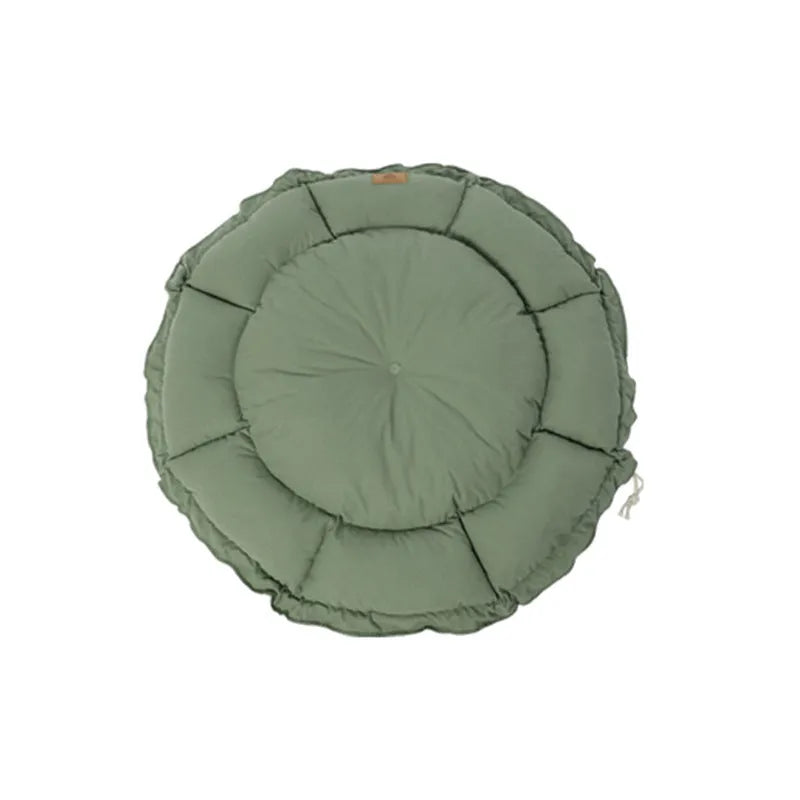 Grey reversible donut pet bed with raised bolsters for cats and small dogs