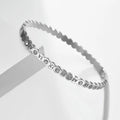 Korean style titanium steel bracelet with numeric design in gold finish
