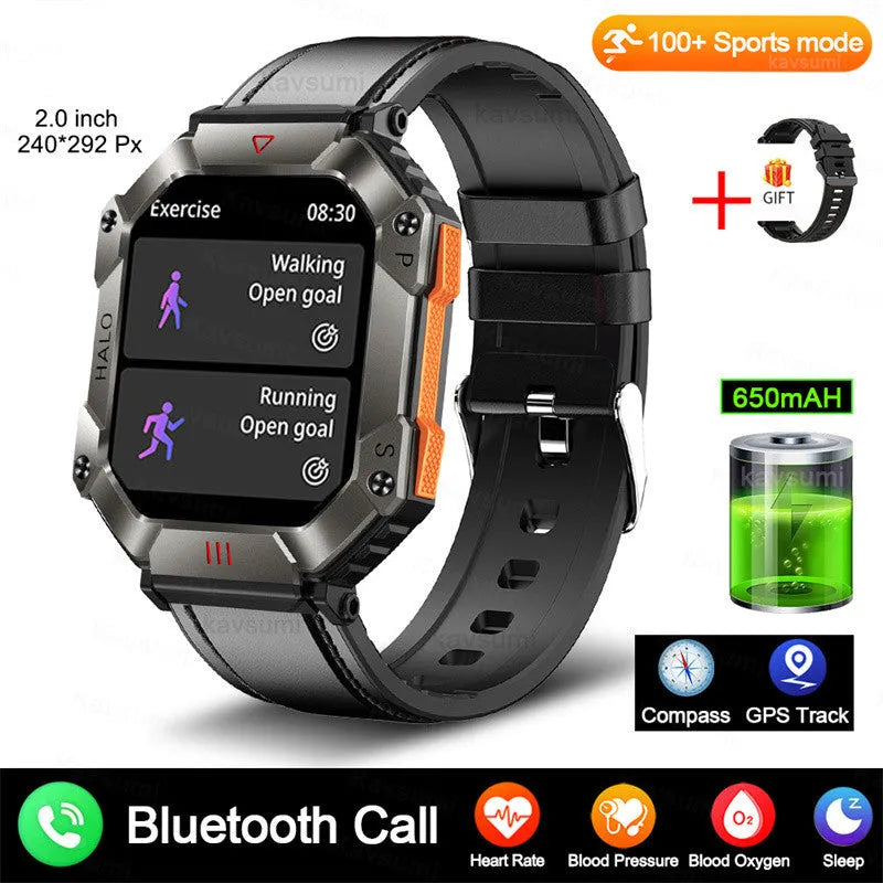 Android GPS fitness women's smart watch with black strap and waterproof display showing time and health metrics